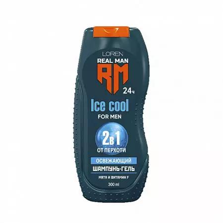 Шампунь ECOandVIT 300мл Real Man Ice Cool освежающий экстра комфорт с мятой и витам F 53883 АКЦИЯ