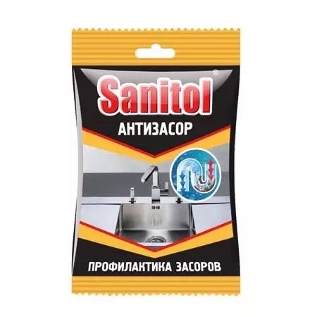 Средство чистящее для труб SANITOL КРОТ АНТИЗАСОР 90гр ЧС-152