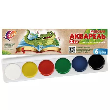 Краски акварель 06цв Луч Zoo мини к/у 19С1246-08 сп=64шт