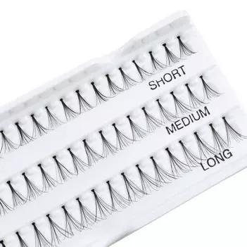 Пучки ресниц ТРИУМФ Fashion Lashes арт М200 Черные разная длина