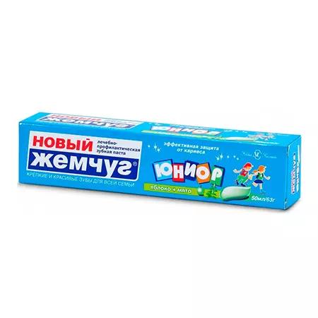 Паста зубная ЖЕМЧУГ 50мл нов. Нев.К Юниор/Яблоко и мята детская 17108 пенал