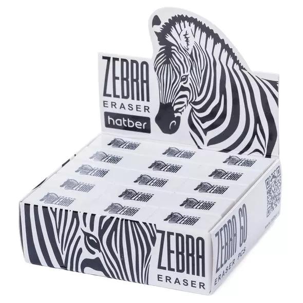 Ластик Hatber нат каучук Zebra 32BL_14231 039429 ш.к.0296 сп=60шт