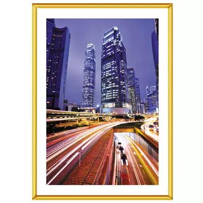 Фоторамка 10*15 пластик poster gold PR foil 9125