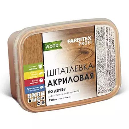 Шпатлевка по дереву 0,25л белый FARBITEX акриловая ПРОФИ WOOD 4761