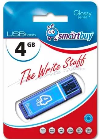 Флешка USB Smartbuy 4GB Glossy series Blue