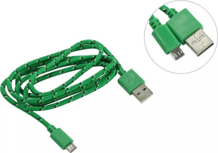 Кабель USB Smartbuy Micro USB 1.2м зеленый iK-12c green ш.к 0251