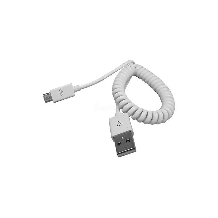 Кабель USB Smartbuy 8-pin спиральный кабель 1м белый