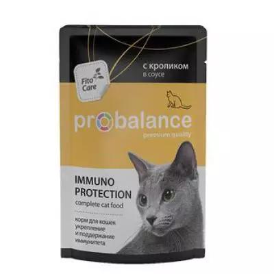 Корм для кошек PROBALANCE пауч 85г соус с кроликом иммуно АКЦИЯ