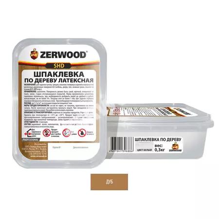 Шпаклевка по дереву 0,6кг дуб банка ZERWOOD SHD