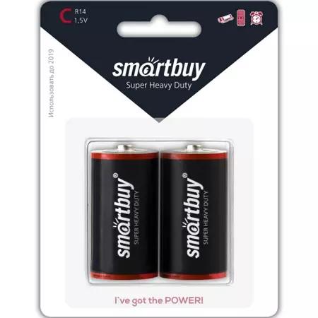 Батарейка большая SMARTBUY солевая (R20/D-1,5V) лист=2шт/цена за лист