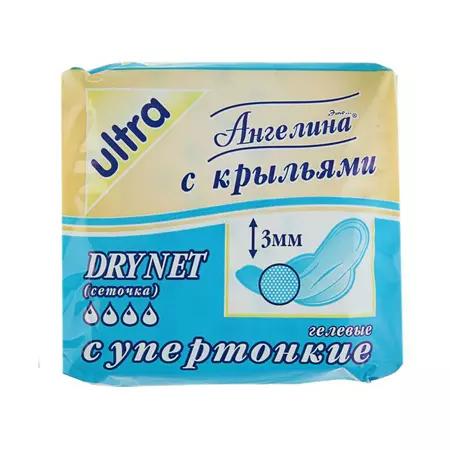 Прокладки АНГЕЛИНА Drynet супертонкие 8шт