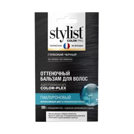 Бальзам оттеночный STYLIST COLOR PRO 50мл гиалуроновый глубокий черный