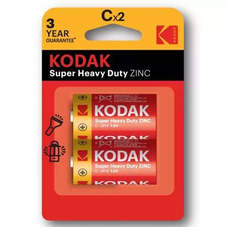 Батарейка средняя KODAK Super Heavy Duty солевая (LR14/R14/С-1,5V) лист=2шт/цена за лист