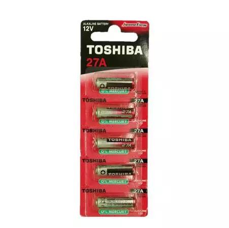 Батарейка спецэлемент малая TOSHIBA алкалиновая (27А/А27/MN27-12V) лист=5шт/цена за лист