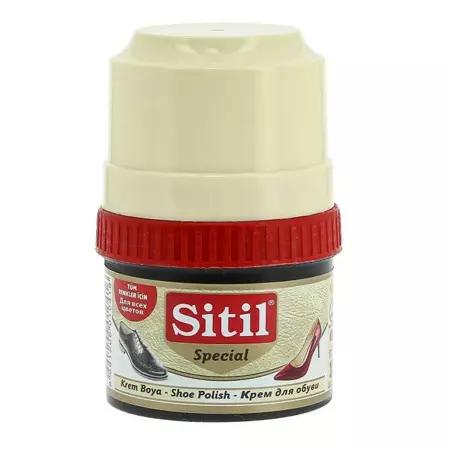 Крем для обуви SITIL Shoe Polish 60мл крем-блеск бесцветный