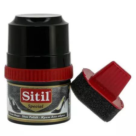 Крем для обуви SITIL Shoe Polish 60мл крем-блеск черный