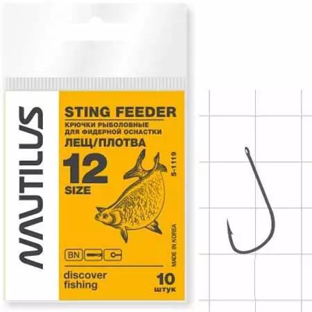 Крючок NAUTILUS Sting Feeder S-1119BN №12 Лещ/плотва сп=10шт цена за СПАЙКУ ш.к.1027