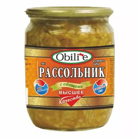 Консерва Суп Рассольник с овощами ГОСТ ст/б 500гр Обилие ш.к.0927