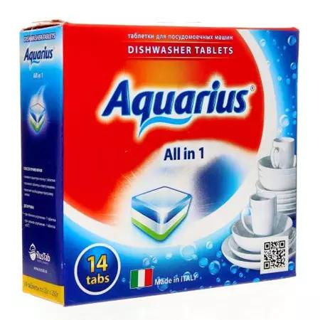 Таблетки для посудомоечных машин AQUARIUS 14шт All in 1