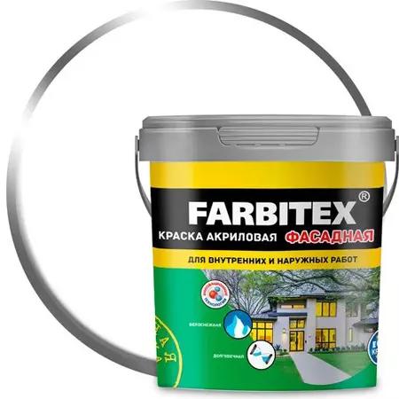 Краска ВД FARBITEX 1,1кг акриловая фасадная