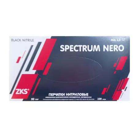 Перчатки нитрил ZKS Spectrum Nero р L черные 1285 100шт