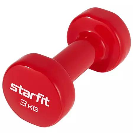 Гантель 3кг виниловая STARFIT красная DB-101 7670