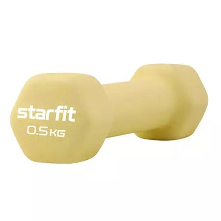 Гантель 0,5кг неопреновая STARFIT желтая DB-201 7841