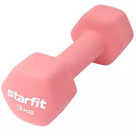 Гантель 3кг неопреновая STARFIT кораловый DB-201 7755