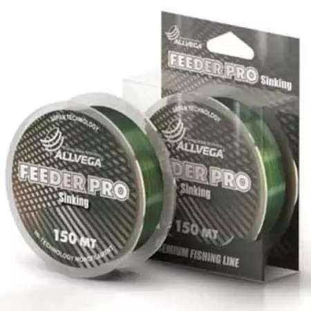 Леска монофильная ALLVEGA Feeder Pro 150м 0,20мм 4,89кг темно-зеленая тонущая ш.к.0202