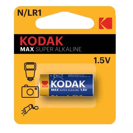 Батарейка спецэлемент средний плюс KODAK Max Super алкалиновая (LR1/910A/N-1,5V) шк6010