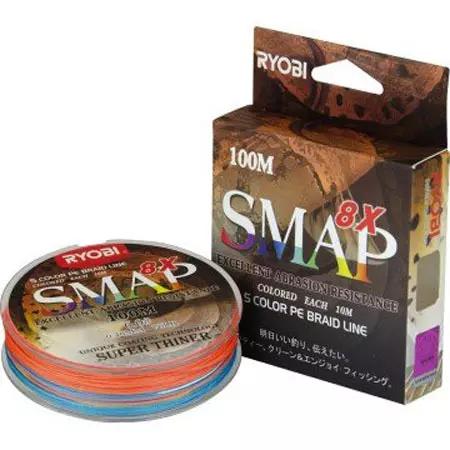 Шнур SMAP PE8X-100M 0.8/0.148мм Multi Colour Ryobi ш.к.8699/8750