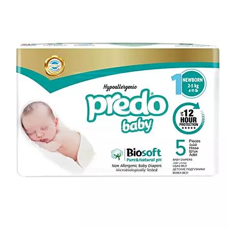 Подгузники PREDO BABY №1 2-5кг 5шт BIО-101 3831