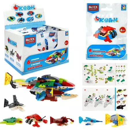 Игра Животные 1toy Blockformers Океан 6 видов собираются в большого кита Т23207