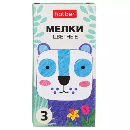 Мелки цветные 03цв Hatber Нарисуй-ка! ML_082950 сп=60шт