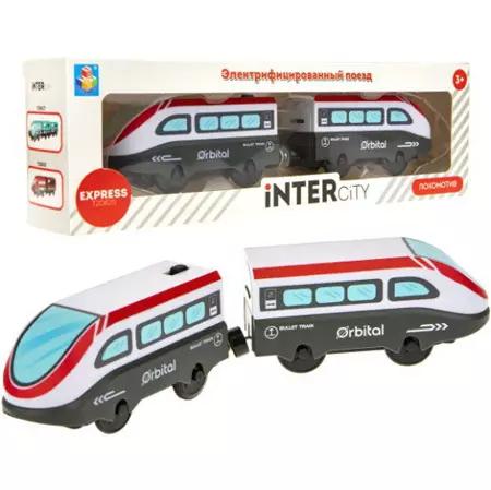 Игра Поезд 1toy InterCity Express Локомотив 2 вагона Т20825