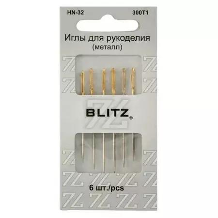 Игла швейная ручная для рукоделия BLITZ 06шт HN-32 300T1 блистер шк 8534