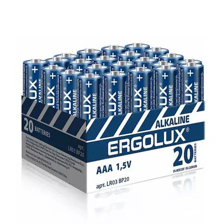 Батарейка мизинчиковая ERGOLUX ПРОМО алкалиновая (AAA/LR03-1,5V) сп=20шт/цена за шт ш.к.4262