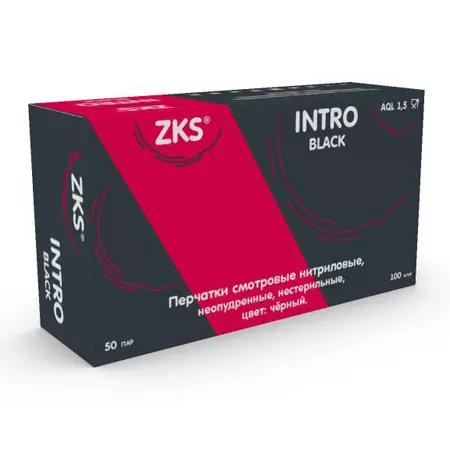 Перчатки нитрил ZKS Intro black р XL черные 0959 100шт