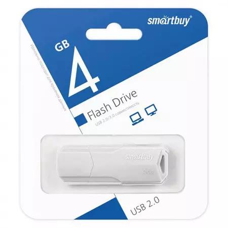 Флешка USB Smartbuy 4GB CLUE White SB4GBCLU-W